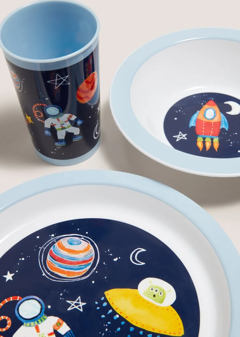 Kids 3 Piece Space Dinner Set