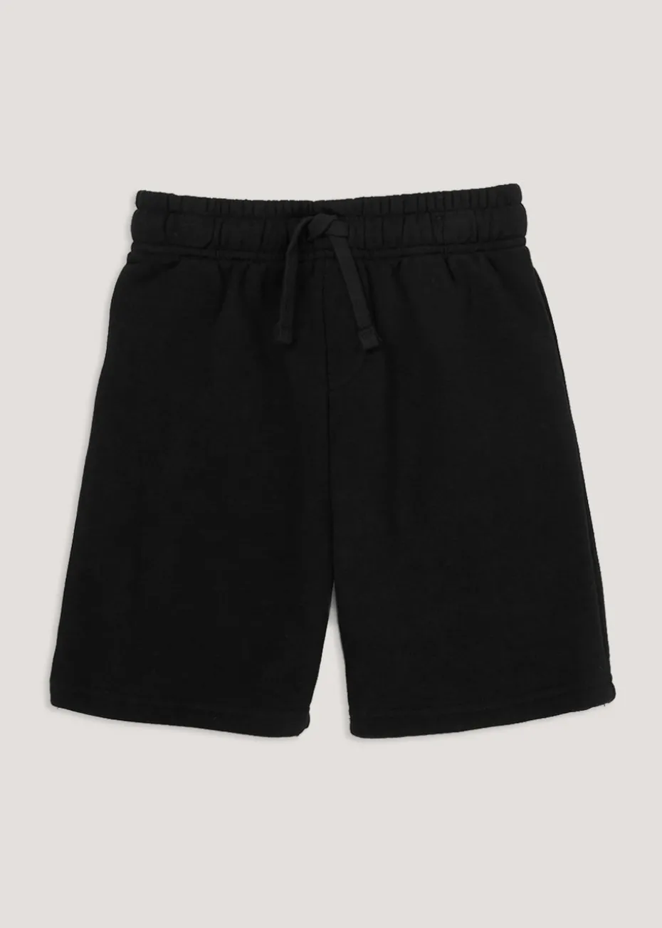 Kids Black Jogger School Sports Shorts (3-13yrs)