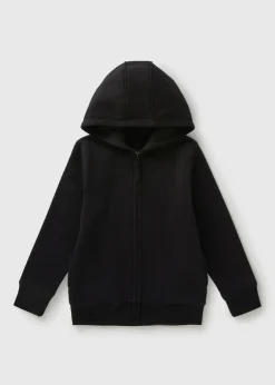 Kids Black Zip Up School Hoodie (3-13yrs)