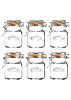 Kilner Clip Top Square Spice Jar 6pc