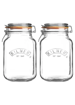 Kilner 1.5l Clip Top Square Jar