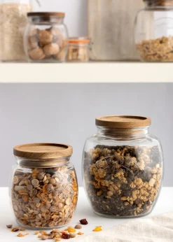 Kilner Set of 2 Universal Wooden Lid Jars (2ltr & 0.85ltr)