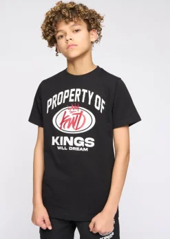 Kings Will Dream Black Prop T-Shirt (7-14 yrs)