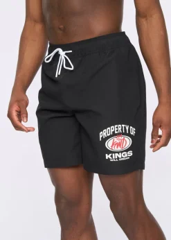 Kings Will Dream Black Prop Swim Shorts