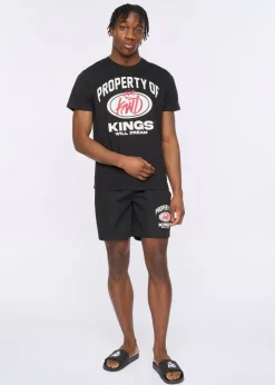 Kings Will Dream Black Prop Swim Shorts