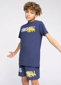 Kings Will Dream Navy Tagged Swim Shorts (7-14 yrs)