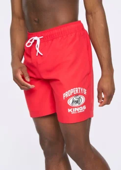Kings Will Dream Red Prop Swim Shorts