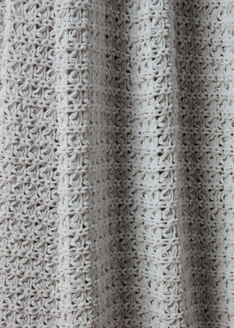 Large Natural Chenille Throw (200cm x 220cm)