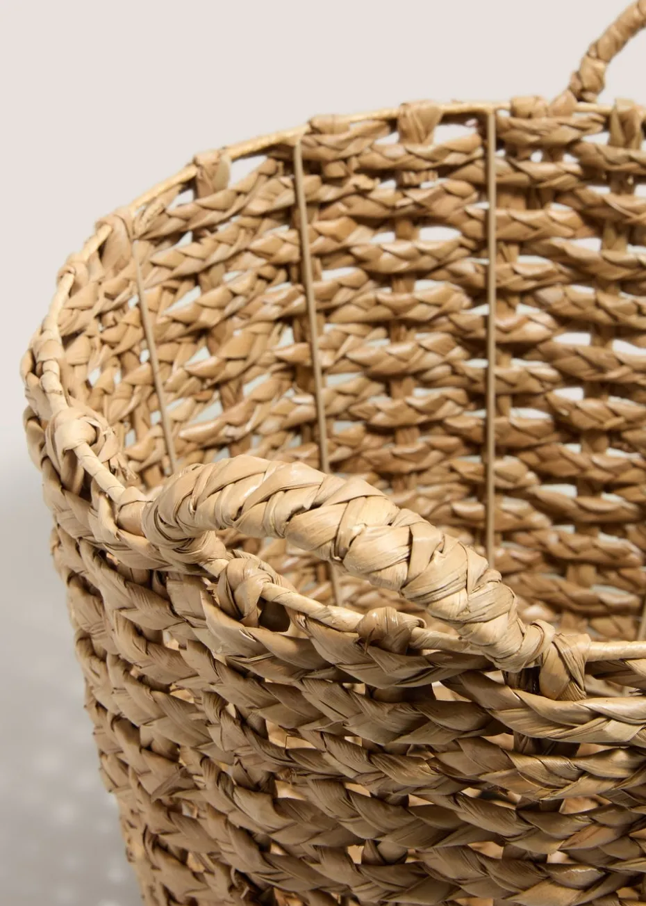 Large Round Rush Basket