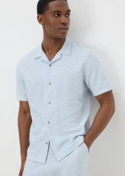 Light Blue Co Ord Jersey Shirt