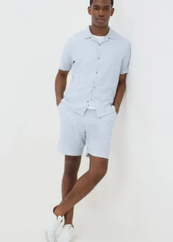 Light Blue Co Ord Jersey Shirt