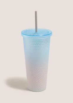 Light Blue Ombre Studded Tumbler