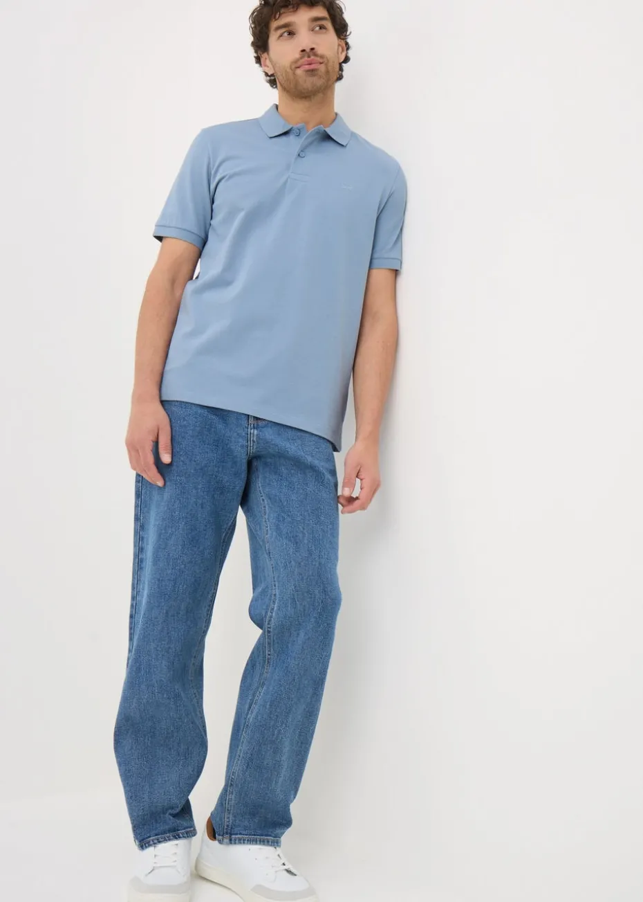 Light Blue Solid Polo Shirt