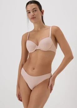 Light Nude Microfibre Brazilian Knickers