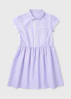 Lilac Gingham Traditional School Dress (3-14yrs)