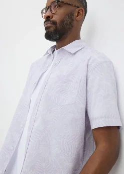 Lilac Hawaiian Print Shirt