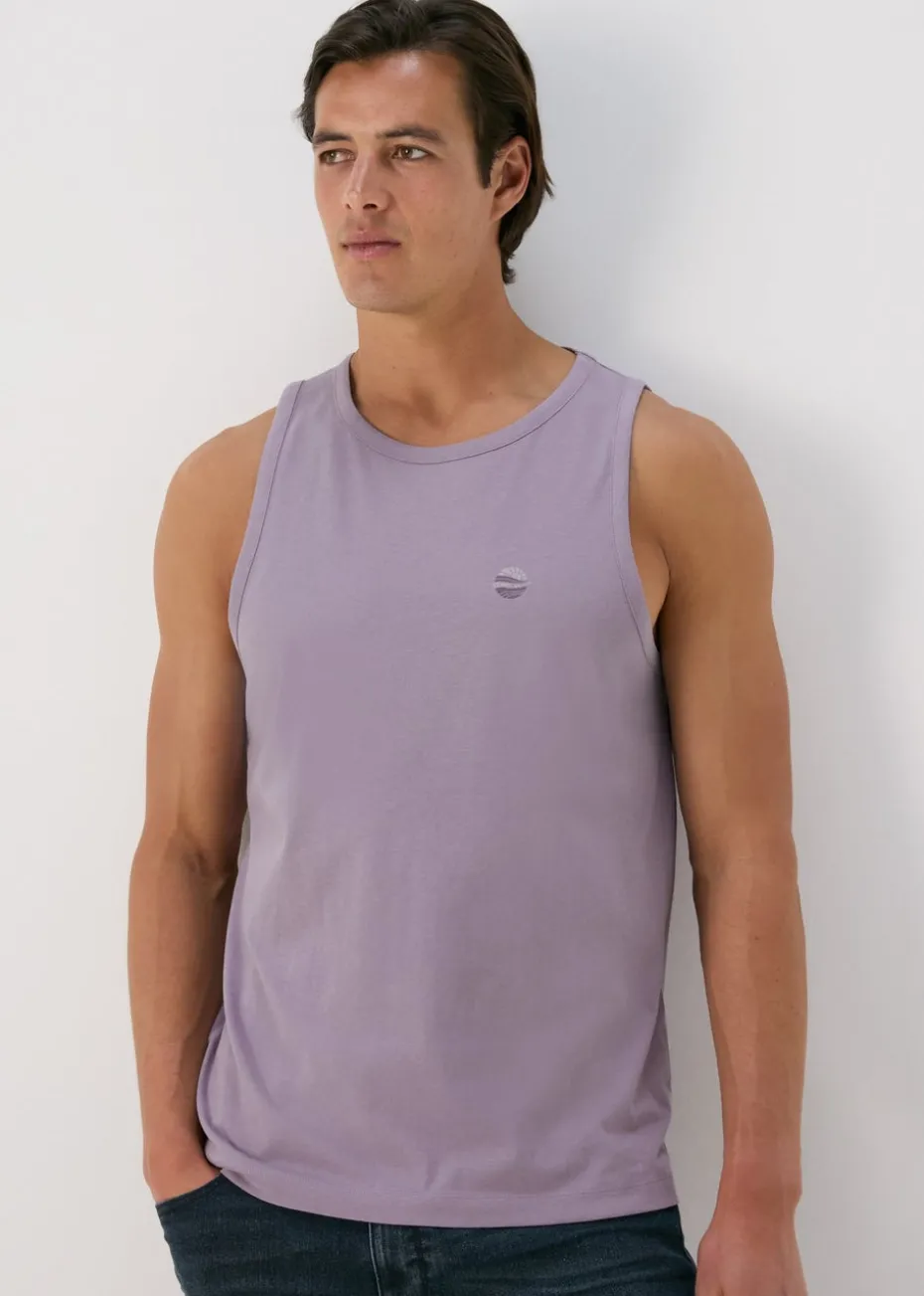 Lilac Jersey Ringer Vest