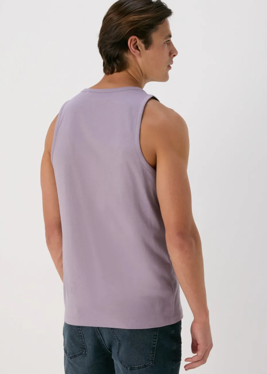 Lilac Jersey Ringer Vest
