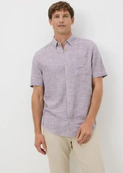 Lilac Linen Yarn Shirt