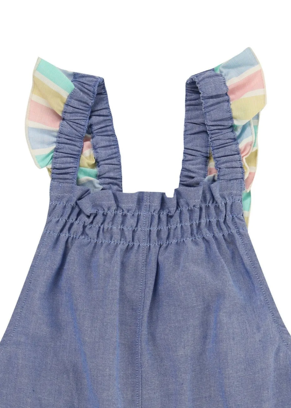 Lilly & Sid Blue Plain Playsuit (24 Months- 8 Years)