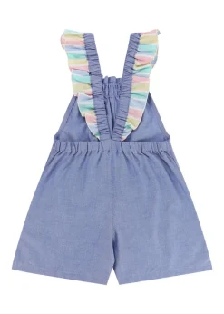 Lilly & Sid Blue Plain Playsuit (24 Months- 8 Years)