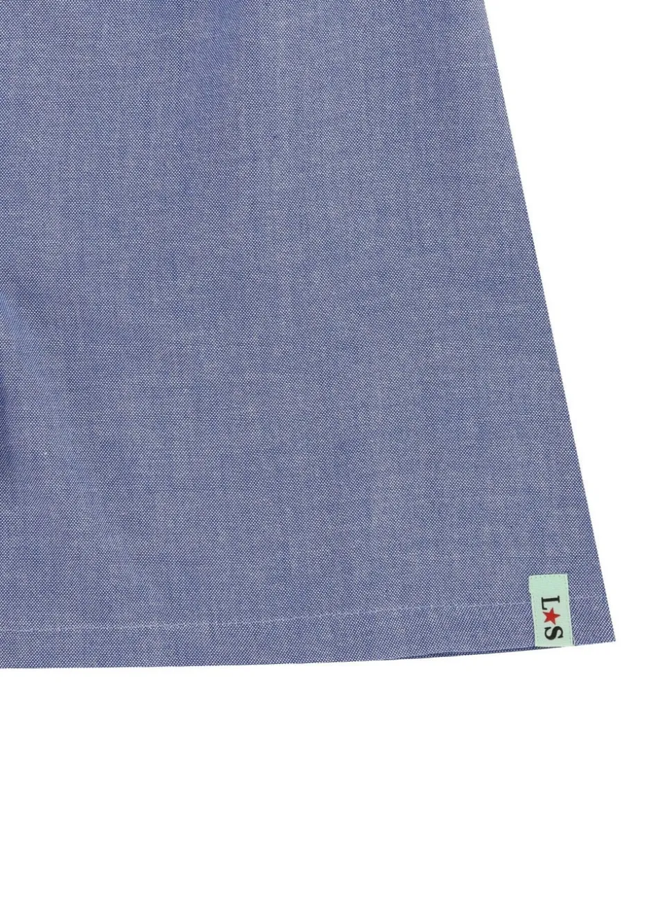 Lilly & Sid Blue Plain Playsuit (24 Months- 8 Years)