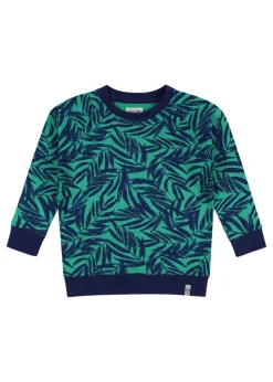 Lilly & Sid Green Palm Print Sweatshirt (0-8 Years)