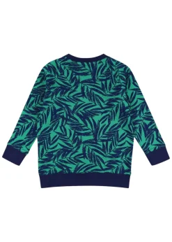 Lilly & Sid Green Palm Print Sweatshirt (0-8 Years)