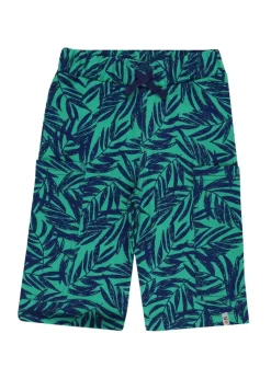 Lilly & Sid Green Palm Print Shorts (24 Months- 8 Years)