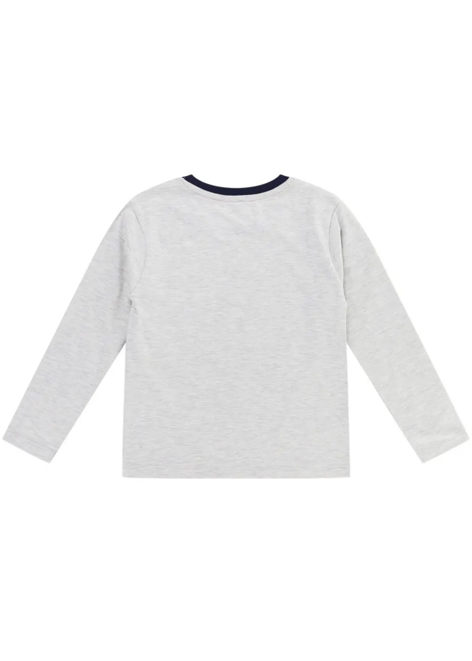 Lilly & Sid Grey Dinosaur Print Top (0-8 Years)