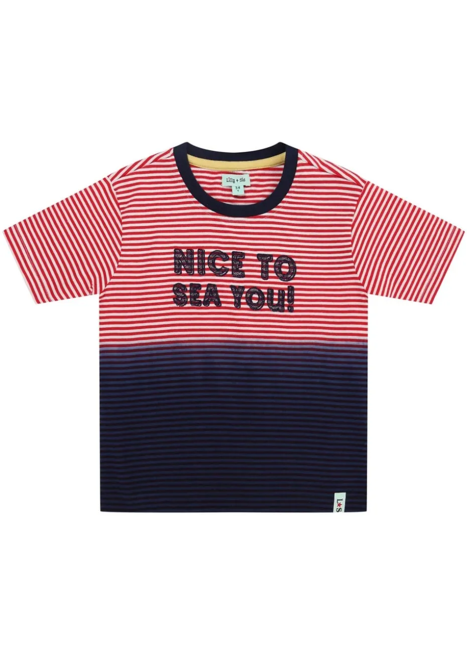 Lilly & Sid Multi Coloured Nice To Sea You Slogan Print T Shirt (0-8 Years)