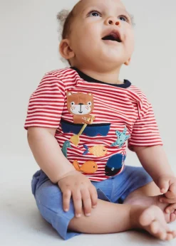 Lilly & Sid Multicoloured Lilly On The Boat Applique Top & Short Set (0- 24 Months)