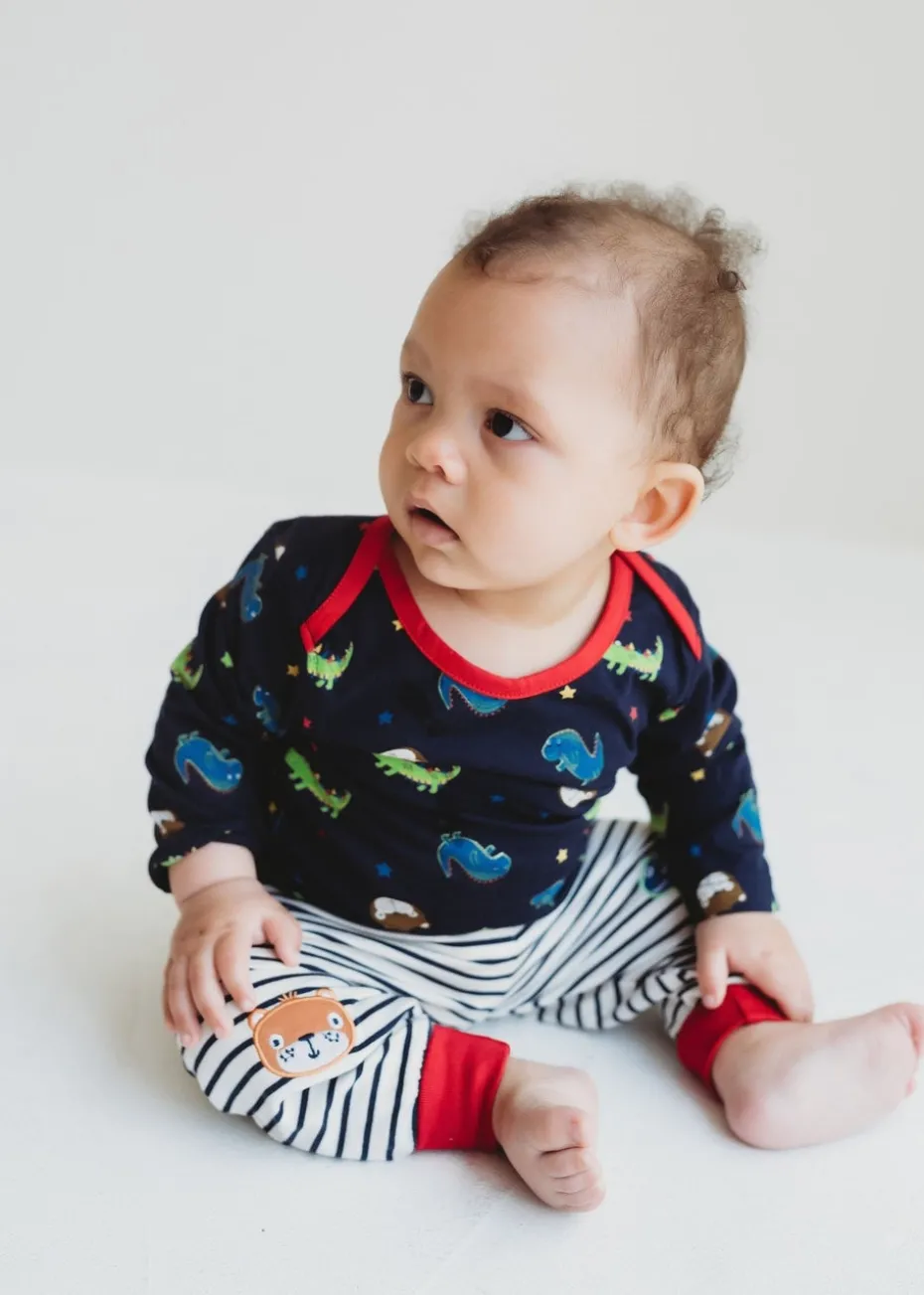 Lilly & Sid Multicoloured Dinosaur Print Top & Jogger Set (0- 24 Months)