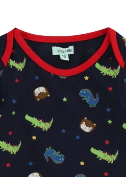 Lilly & Sid Multicoloured Dinosaur Print Top & Jogger Set (0- 24 Months)