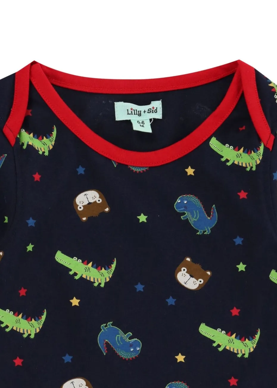 Lilly & Sid Multicoloured Dinosaur Print Top & Jogger Set (0- 24 Months)