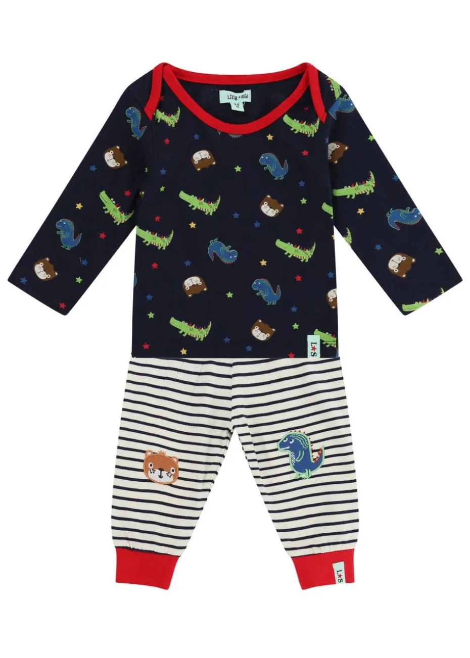 Lilly & Sid Multicoloured Dinosaur Print Top & Jogger Set (0- 24 Months)