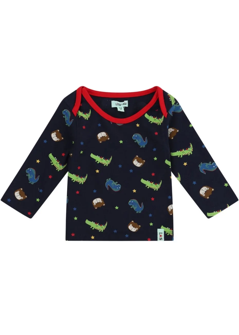 Lilly & Sid Multicoloured Dinosaur Print Top & Jogger Set (0- 24 Months)