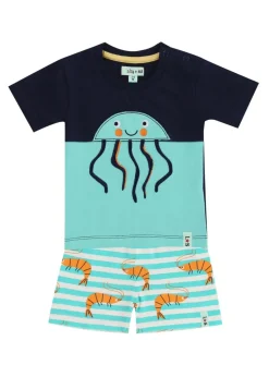 Lilly & Sid Multicoloured Sea Floral Print Top & Pant Set (0- 24 Months)