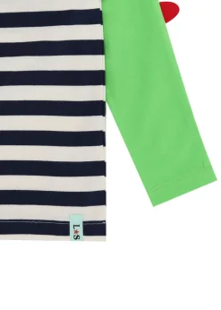 Lilly & Sid Multicoloured Dinosaur Applique Top (6 Months- 7 Years)