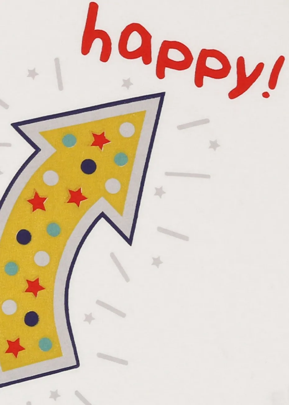 Lilly & Sid Multicoloured Happy Slogan Print T-Shirt (24 Months- 8 Years)