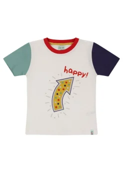 Lilly & Sid Multicoloured Happy Slogan Print T-Shirt (24 Months- 8 Years)