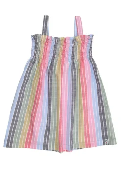 Lilly & Sid Multicoloured Rainbow Stripe Print Dress (0-8 Years)