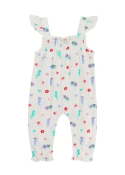 Lilly & Sid Multicoloured Seahorse Print Romper (0- 24 Months)