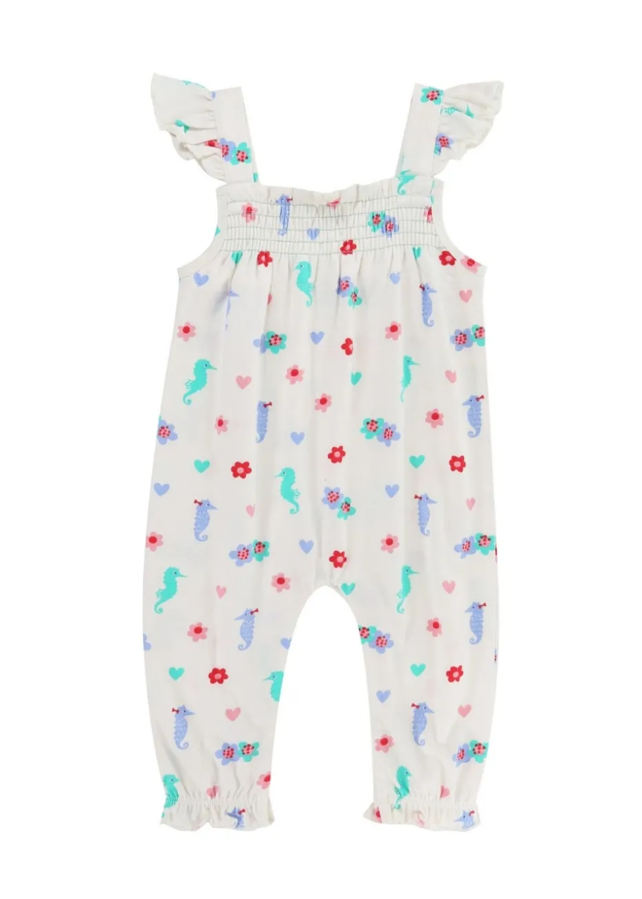 Lilly & Sid Multicoloured Seahorse Print Romper (0- 24 Months)