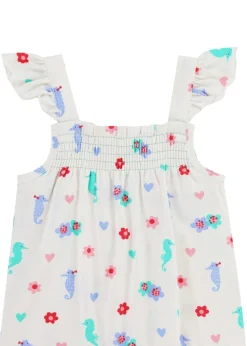 Lilly & Sid Multicoloured Seahorse Print Romper (0- 24 Months)