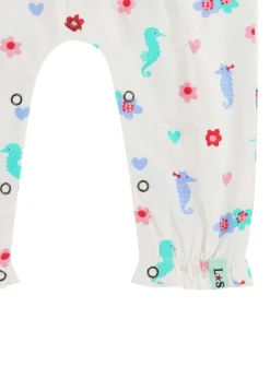 Lilly & Sid Multicoloured Seahorse Print Romper (0- 24 Months)