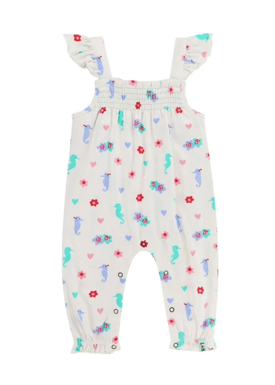 Lilly & Sid Multicoloured Seahorse Print Romper (0- 24 Months)