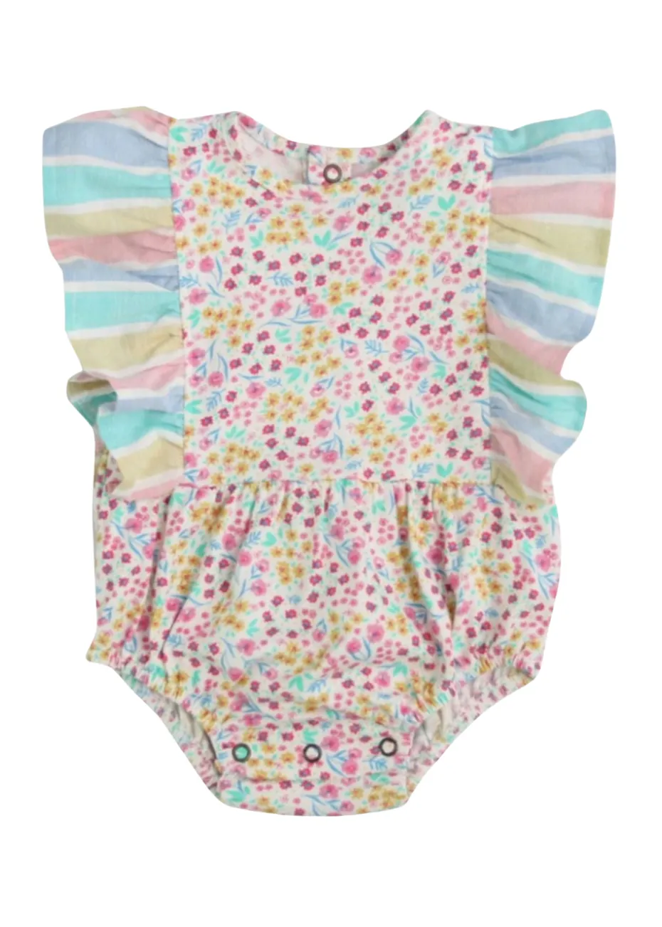 Lilly & Sid Multicoloured Mini Floral Print Romper (0-12 Months)