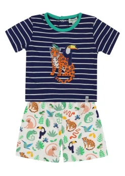 Lilly & Sid Multicoloured Animal Safari Print Top & Short Set (0- 24 Months)