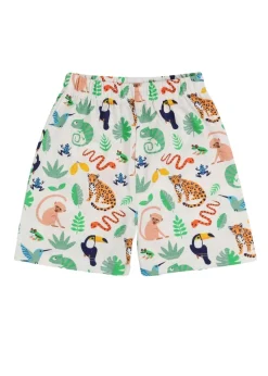 Lilly & Sid Multicoloured Animal Safari Print Top & Short Set (0- 24 Months)